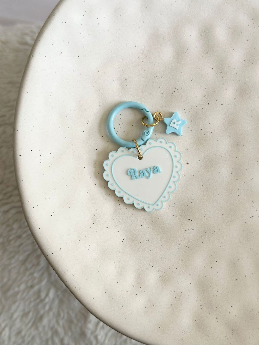 Médaille Perle - Cœur Dentelle
