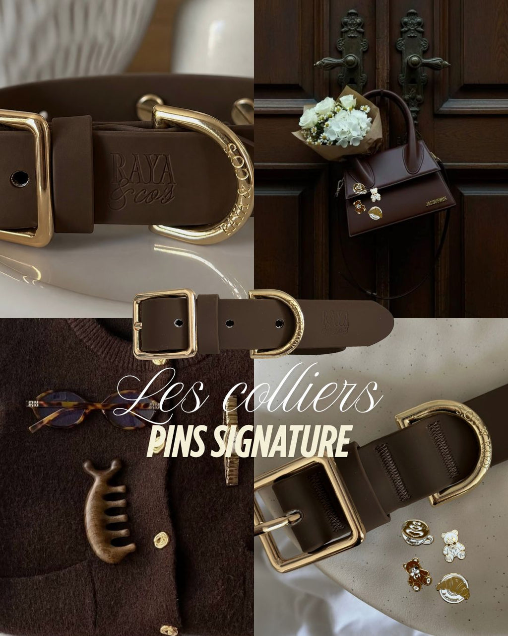 Collier à pins chocolat