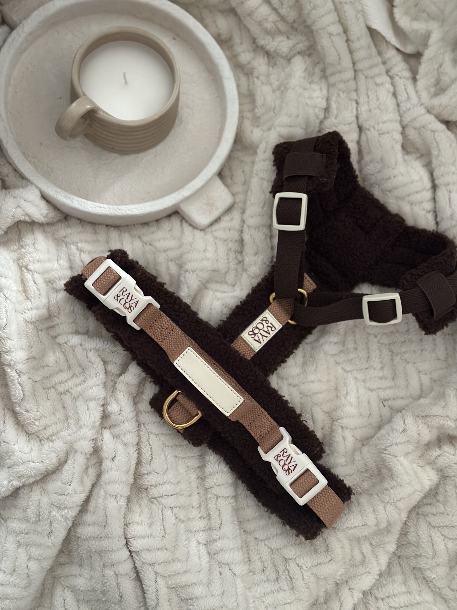 Harnais Mocha Noisette – Moumoute Confort – Design Y & Anse